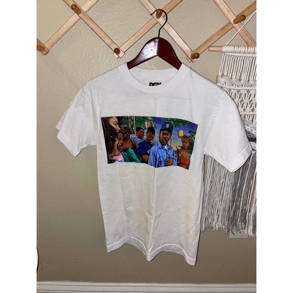 DGK Friday Movie Graphic T-shirt Men Adult Small White Short Sleeve - Picture 1 of 6